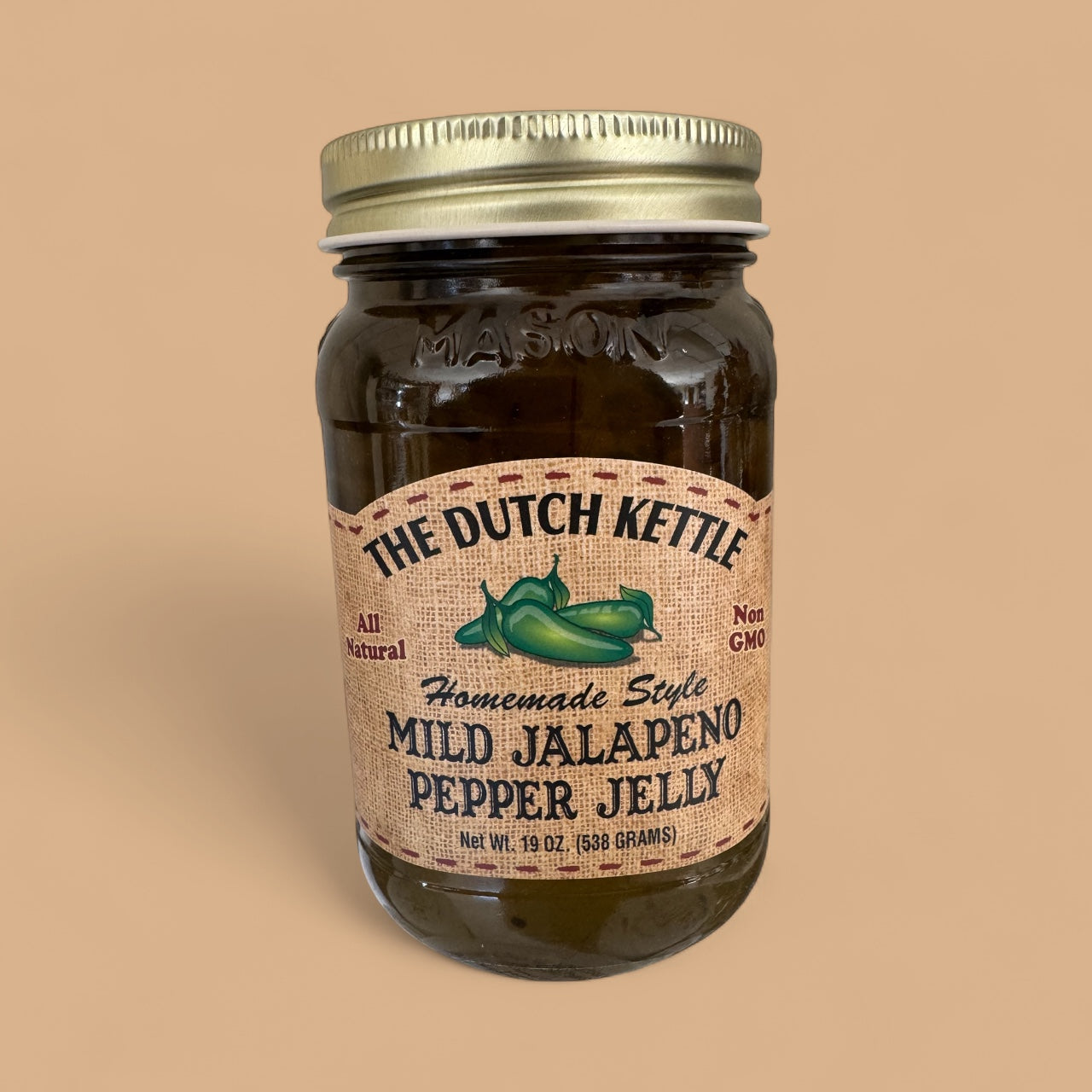 The Dutch Kettle – Mild Jalapeño Pepper Jelly (19 oz / 538 g)