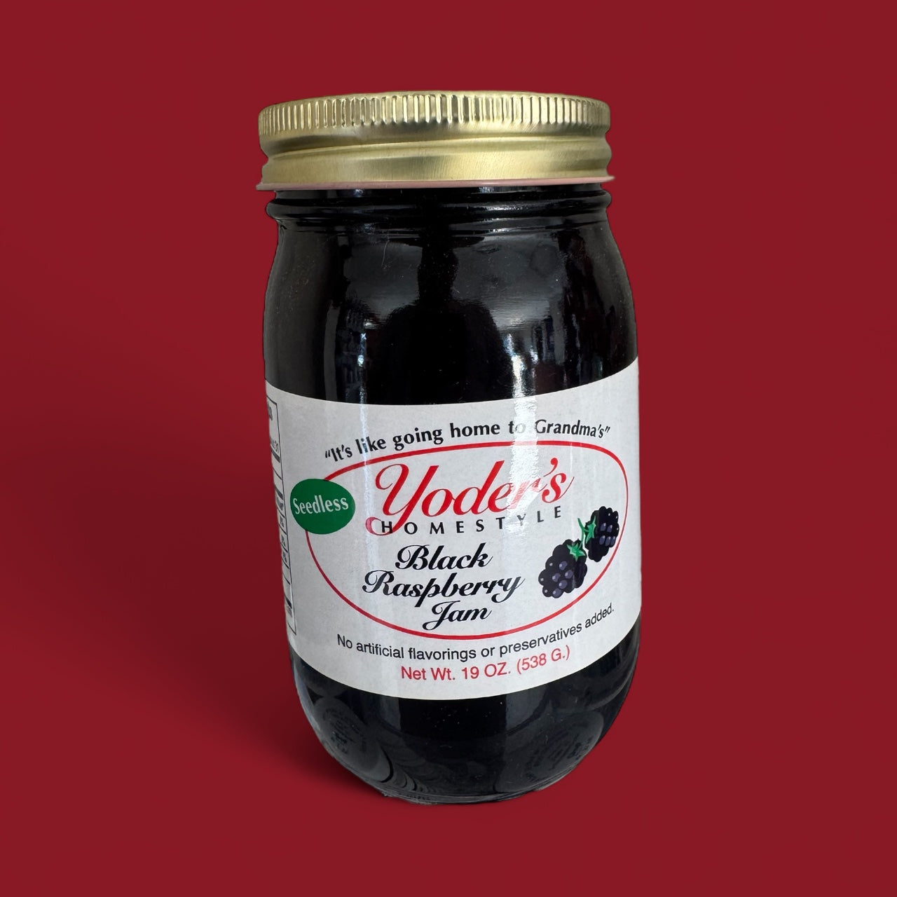 Yoder’s Homestyle – Seedless Black Raspberry Jam (19 oz / 538 g)