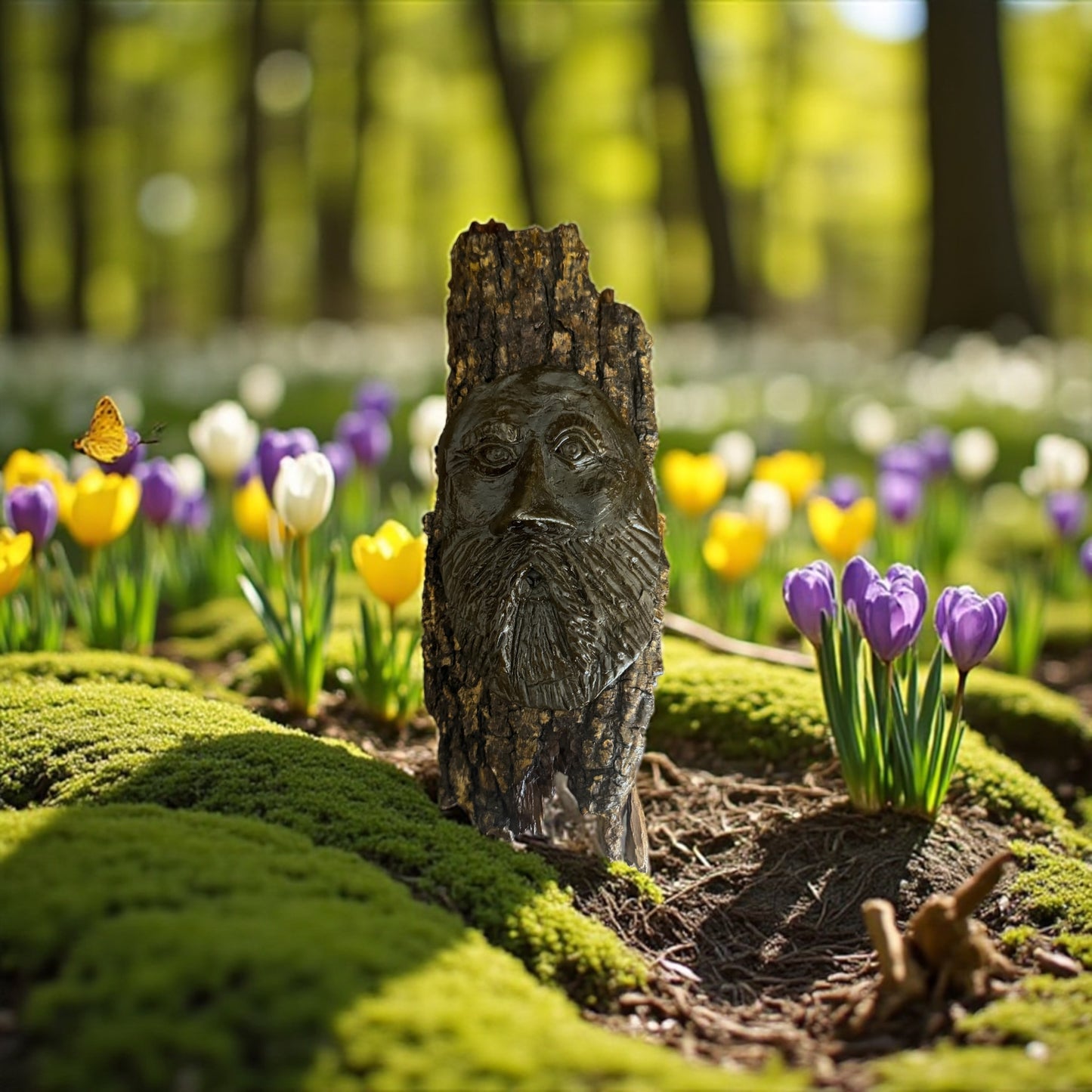 Hand-Carved Appalachian Wood Spirit