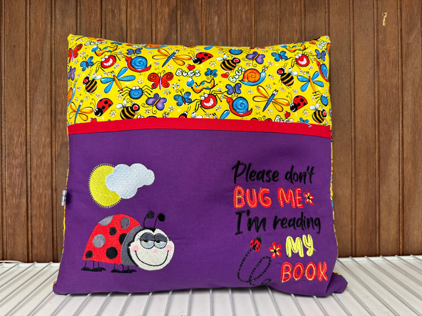 Children’s Reading Pillow – Appalachian Made “Please Don’t Bug Me” Design