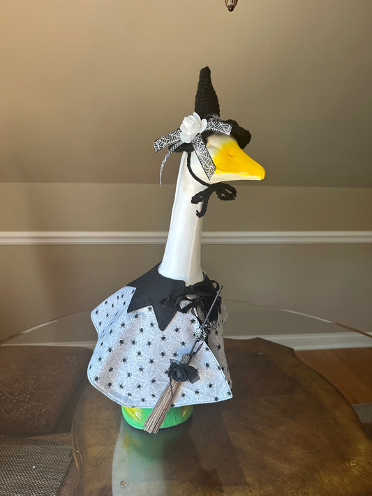 Appalachian Made Porch Goose Costume – “Witch with Spiders” (Reversible) 23”