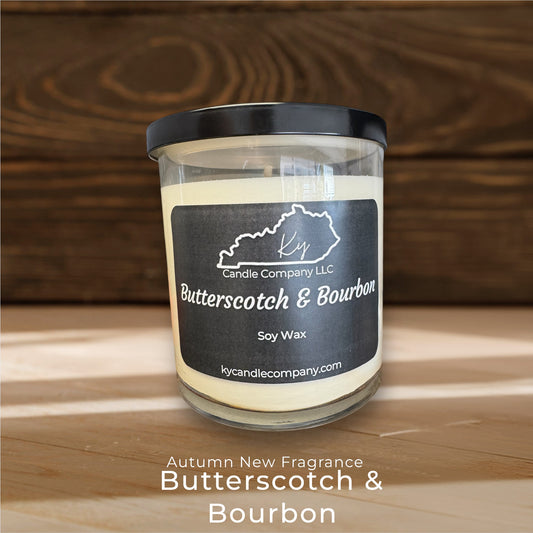 KY Candle Company – Butterscotch & Bourbon Soy Wax Candle 8 oz