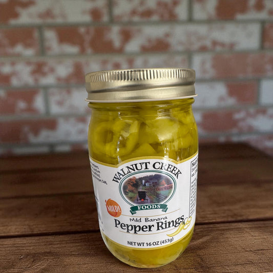 Walnut Creek Foods – Mild Banana Pepper Rings (16 oz / 453 g)