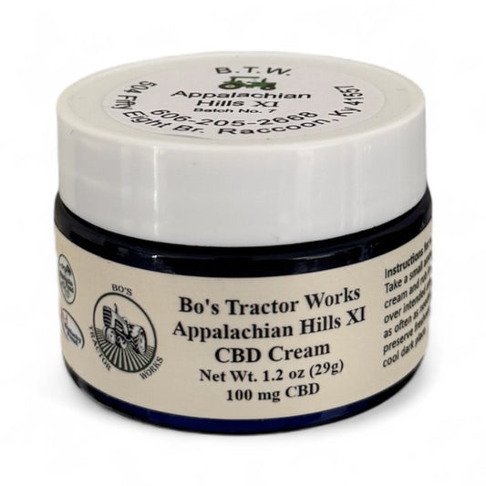 Bo’s Tractor Works Appalachian Hills XI CBD Cream.