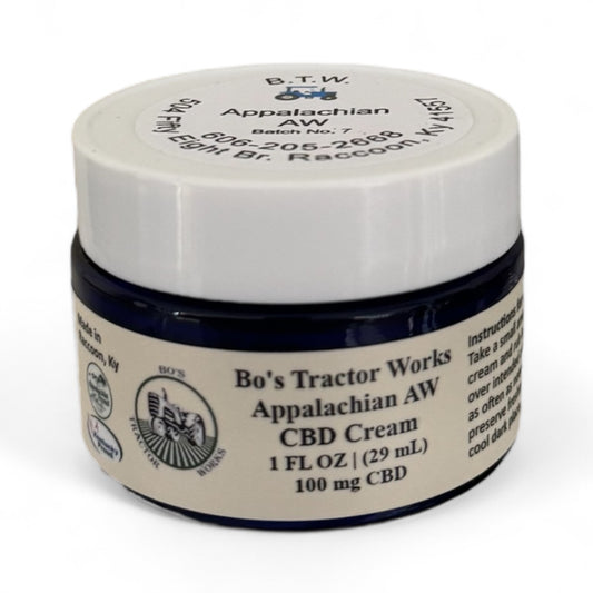 Bo’s Tractor Works Appalachian AW CBD Cream – 100mg (1 fl oz)
