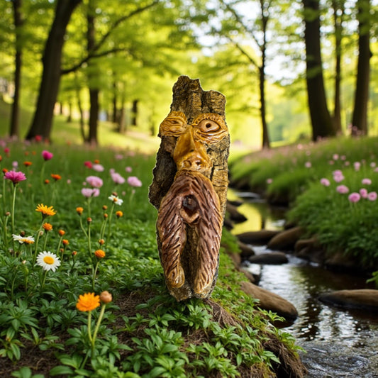 Hand-Carved Appalachian Wood Spirit