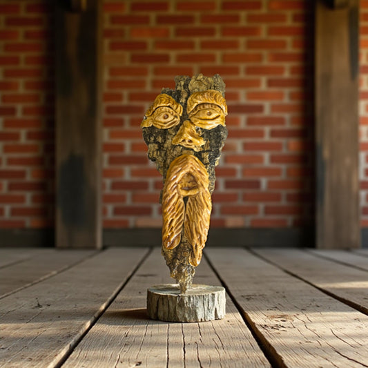 Hand-Carved Appalachian Wood Spirit