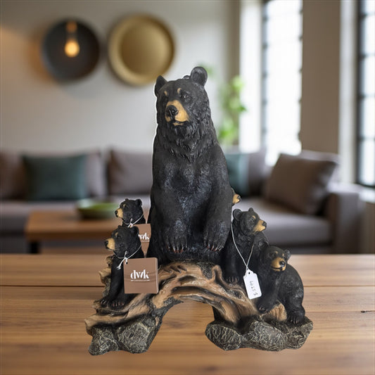 Black Bear Family Figurine