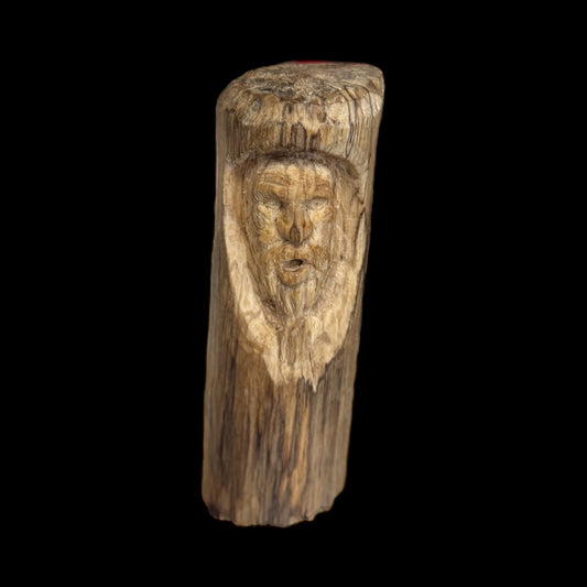 Hand-Carved Appalachian Wood Spirit