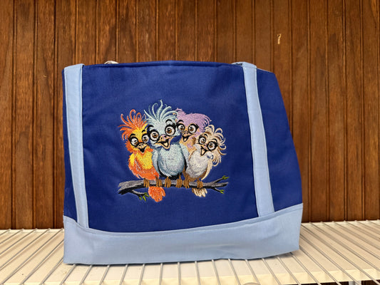 Large Tote Bag – Appalachian Made Colorful Birds Design