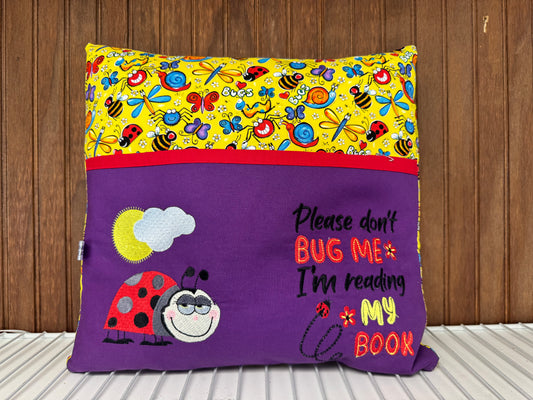 Children’s Reading Pillow – Appalachian Made “Please Don’t Bug Me” Design