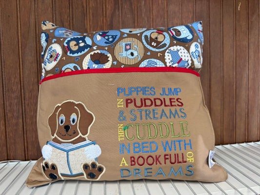 Children’s Reading Pillow – Appalachian Made Puppy Dreams Design